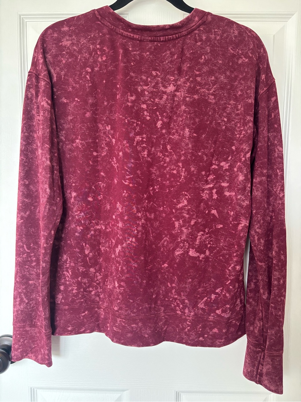 Mudd Medium Burgundy Mineral Wash Lace Up Pullover Boho Y2K - Picture 4 of 10